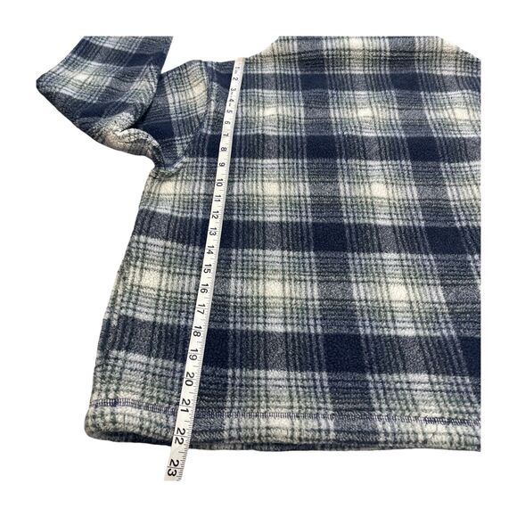 Liz Claiborne Sweater Women's Medium Black Green Plaid Polyester Drawstring Hem - Picture 4 of 8